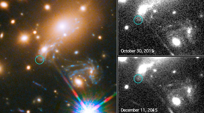 Hubble captures first-ever predicted supernova blast